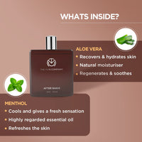 The Man Company After Shave Spray For Men with Aloevera & Menthol | Soothes, Calm, Fresh Skin | Post Shave Spray Lotion - 100ml