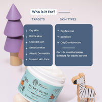 Little Rituals Baby BIO BODY BUTTER - NOURISH+ PROTECT Formulated with best plant botanical -PUMPKIN & SHEA BUTTER, SEABUCKTHORN OIL. Natural, Organic, Dermat tested, SWISS Technology (200 gm)