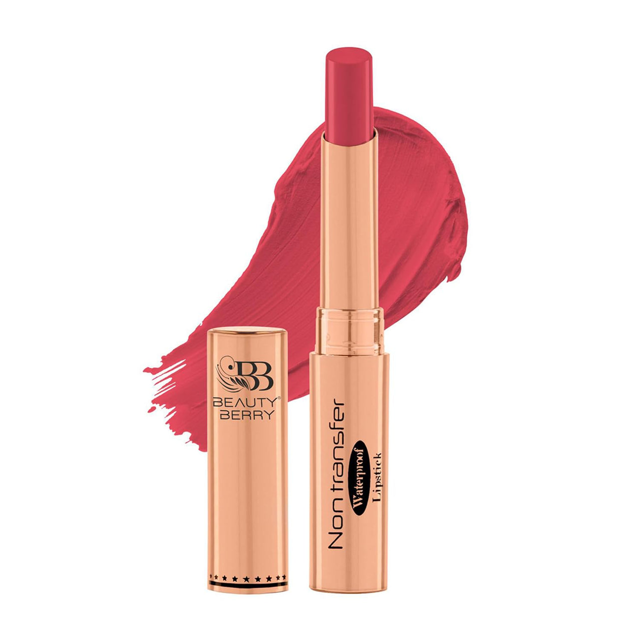 Beauty Berry Non Transfer Waterproof Lipstick, Long Lasting Smudge Proof Highly Pigmented Shades, (Pack of 1) (Fiona -05)