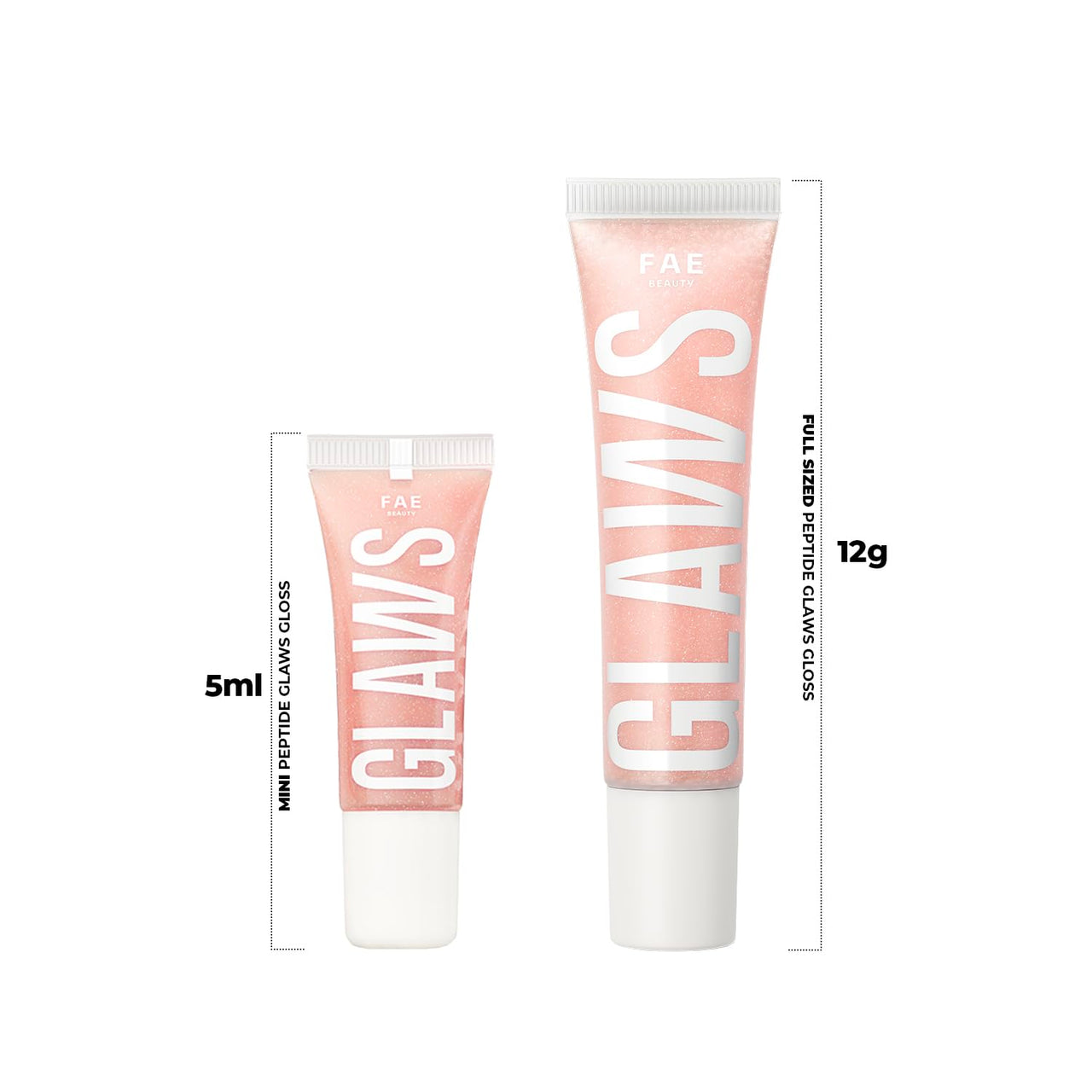 FAE Beauty Mini Peptide Lip Gloss Trio | With Passionfruit Oil & Argireline to Smoothen, Even, and Soften Lips | Non Sticky | Hydrating | Vegan | Shades - Emerging | Living | Giving