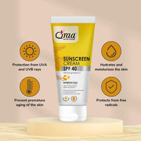 Qraa Sunscreen - SPF 40 PA++++ Sunscreen Cream SPF 40|Helps Remove Tan|Helps in Sun Burn| Pack Of 2 (200gm, 2)