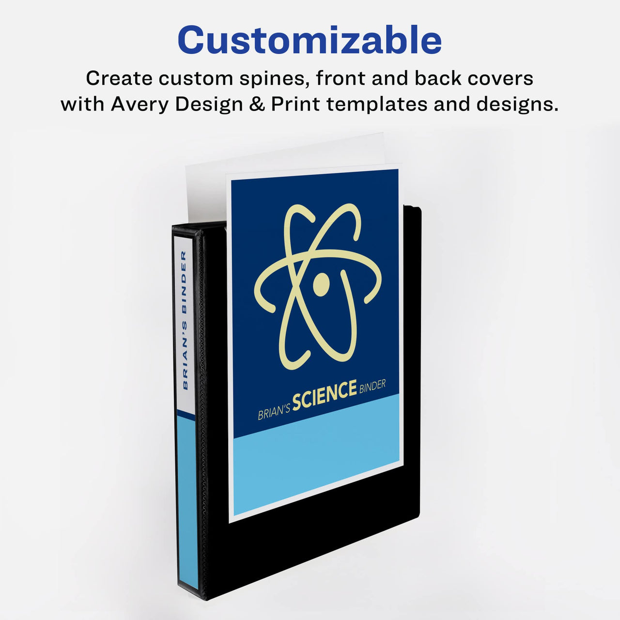 Avery(R) Durable View 3 Ring Binder, 1 Inch Slant Rings, 1 Light Blue Binder (17295) 1" 1 pack