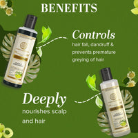 Khadi Natural Amla & Bhringraj Hair Cleanser & Conditioner Combo Pack| Control Dandruff & Hair fall | Reducing Scalp Irritation| 210ml each
