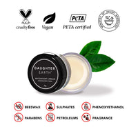 DAUGHTER EARTH Antioxidant Lip Balm | Vegan and Beeswax Free | Lip Care For Dry Chapped & Pigmented Lips | Fragrance Free Hydrating Natural Lip Mask | Soft Pink Moisturized Lips | 6 gm