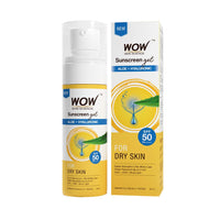 WOW Skin Science Sunscreen Gel For Dry Skin | SPF 50 PA++++ | With Aloe Vera & Hyaluronic | Hydrates Skin | Lightweight | Quick Absorbing | No White Cast | UVA & UVB Protection | 50 ml