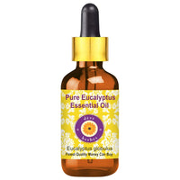 Deve Herbes Pure Eucalyptus Essential Oil (Eucalyptus globulus) with Glass Dropper Steam Distilled 50ml