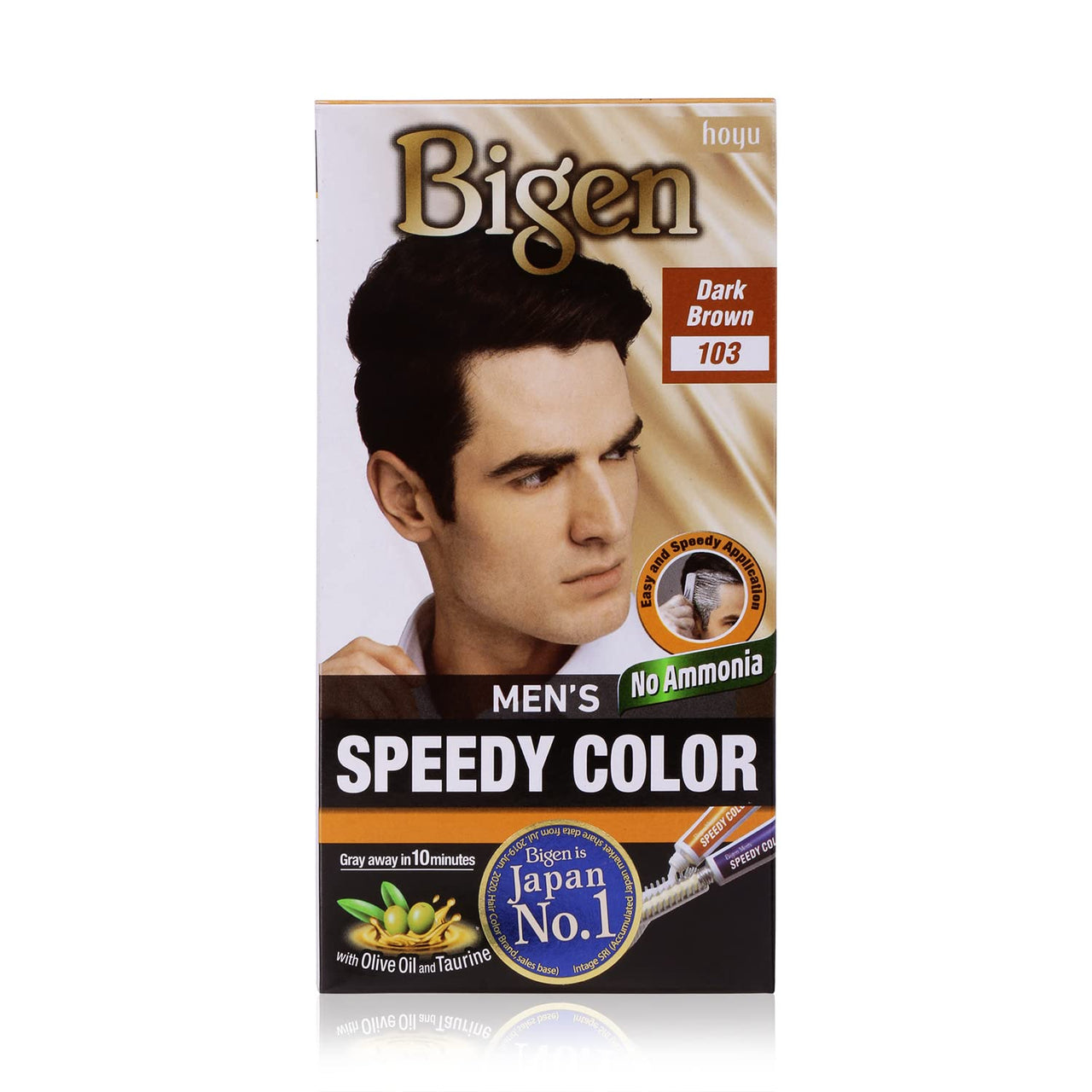 Bigen Men's  Speedy Color, Hair Color, 80g - Dark Brown 103 (Pack of 1)