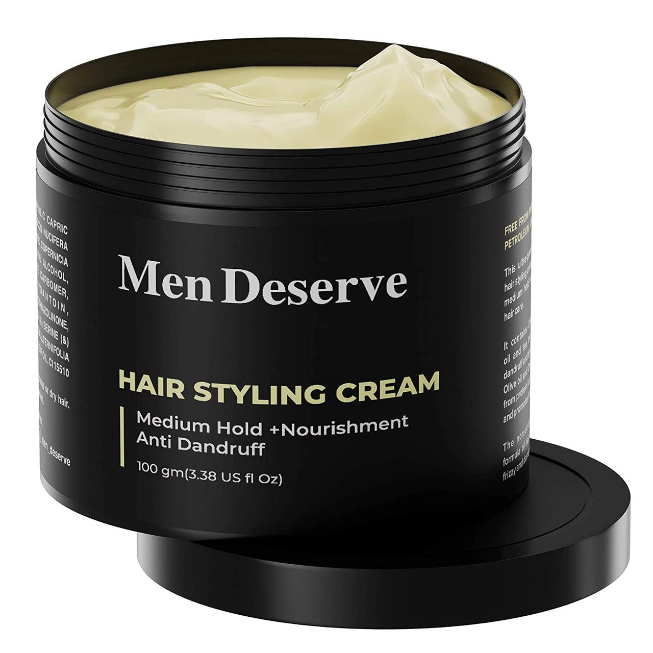 Men Deserve - Combo Pack of Daily Hair Cream & Hair Styling Cream (2x100g) | Non-Greasy Hair Cream for Men With Olive Oil, Coconut Oil, & Keratin for Dry and frizzy hair