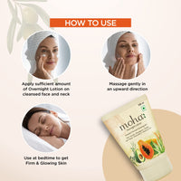 moha: Overnight Lotion with Aloe Vera, Papaya, Avocado night body lotion for Glowing Skin Unisex Suitable For all Skin Type - 100ml (Pack of 1)