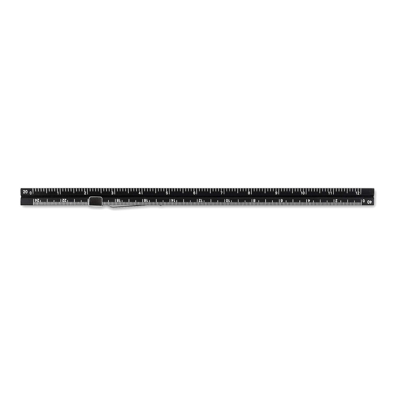 Alumicolor Aluminum Engineer Pocket Scale With Clip, 6IN, Black 6 Inch Engineer With Clip