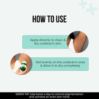 Dr. Sheth's Kesar & Kojic Underarm ROLL-ON|6% Actives-AHA,Kojic Acid & Niacinamide|Controls Body Odor,Sweat&Fades Pigmentation|For All Skin Types|Aqua Fragrance|Aluminium &Alcohol Free|For Unisex|50ml