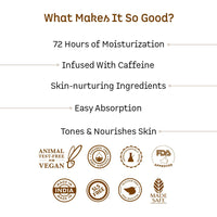 mCaffeine Body Butter for Dry Skin for both Women and Men | Shea Butter Moisturizer with Cocoa Butter & Caffeine | Body Cream for 72Hrs Moisturization | Non-Sticky for All Skin Types (100gm)