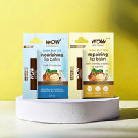 WOW Skin Science Shea Butter & Ceramides Repairing Lip Balm With Spf 50 Brightening Lip Balm For Pigmentation | With Vitamin C & Kojic Acid | 4G Brown