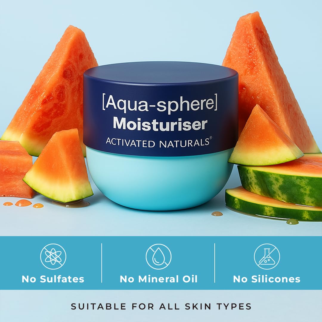 WOW Skin Science Aqua-Sphere Moisturiser | Up to 48Hrs Hydration | Ultra-Light Gel | Deep Moisture Lock | Lightweight & Non-Greasy | For All Skin Types | 200ml