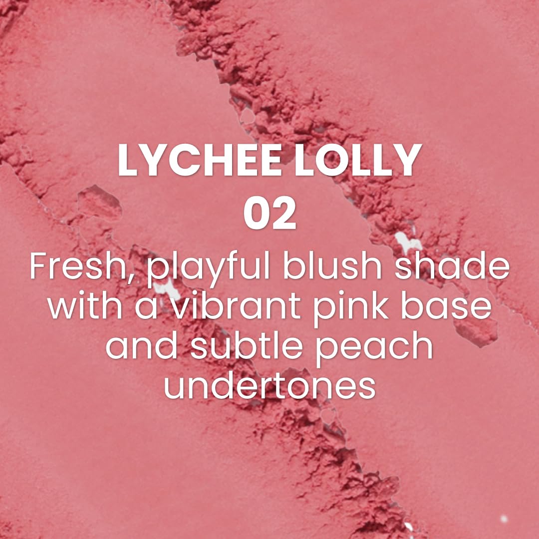 Typsy Beauty Ph-antastic Color Adjusting Blush|Lychee Lolly 02|Flawless Finish|Featherlight|Long Lasting|4g