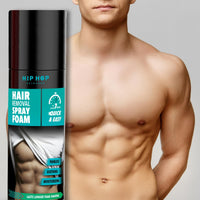 HipHop Skincare Hair Removal Spray Foam For Men Painless Body Hair Removal For Chest, Legs, Arms, Shoulders & Back Suitable For All Skin Types 200Ml