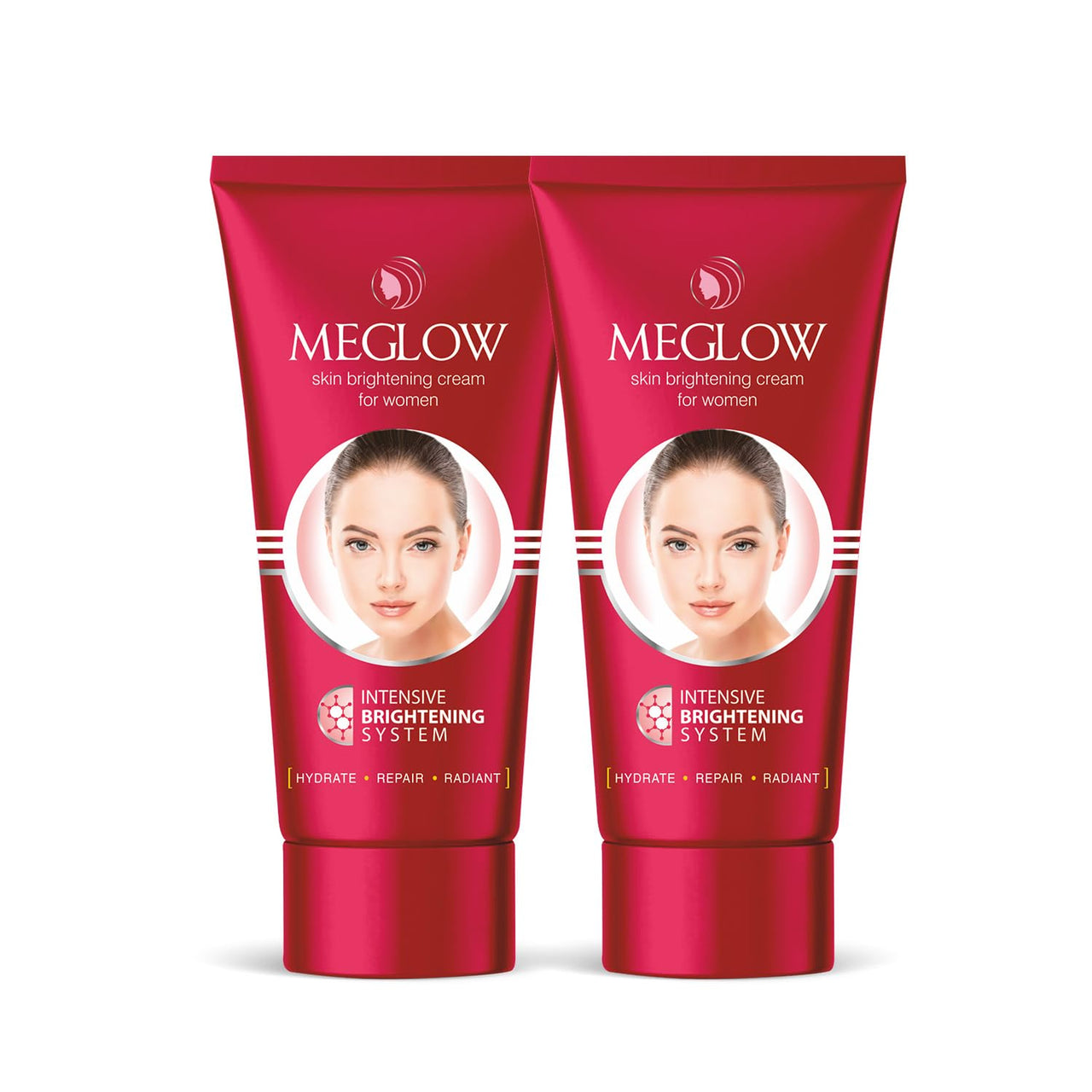 Meglow by Leeford | Skin Brightening Moisturizer Cream for Women| Hydrates, Repairs, Radiates | Reduces Dark Spots, Melanin, Melasma | Prevents Pigmentation | Even Tone Pack of 2 (30g each)