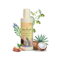 Moha:5 In 1 Hair Oil For Hair Growth & Hair Fall Reduction Coconut Oil, Almond Oil, Rosemary Oil, Wheatgerm Oil, Tea Tree Oil & Sesame Oil, All Hair Type Clinically Proven, 100 Ml