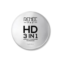 RENEE Pro HD 3-IN-1 Compact - Soie, Compact Powder, Concealer & Foundation, SPF 20, Matte Finish, High Coverage, Ultralight & Silky Smooth Finish For All Skin With Vitamin E, C & Aloe Vera (Beige)