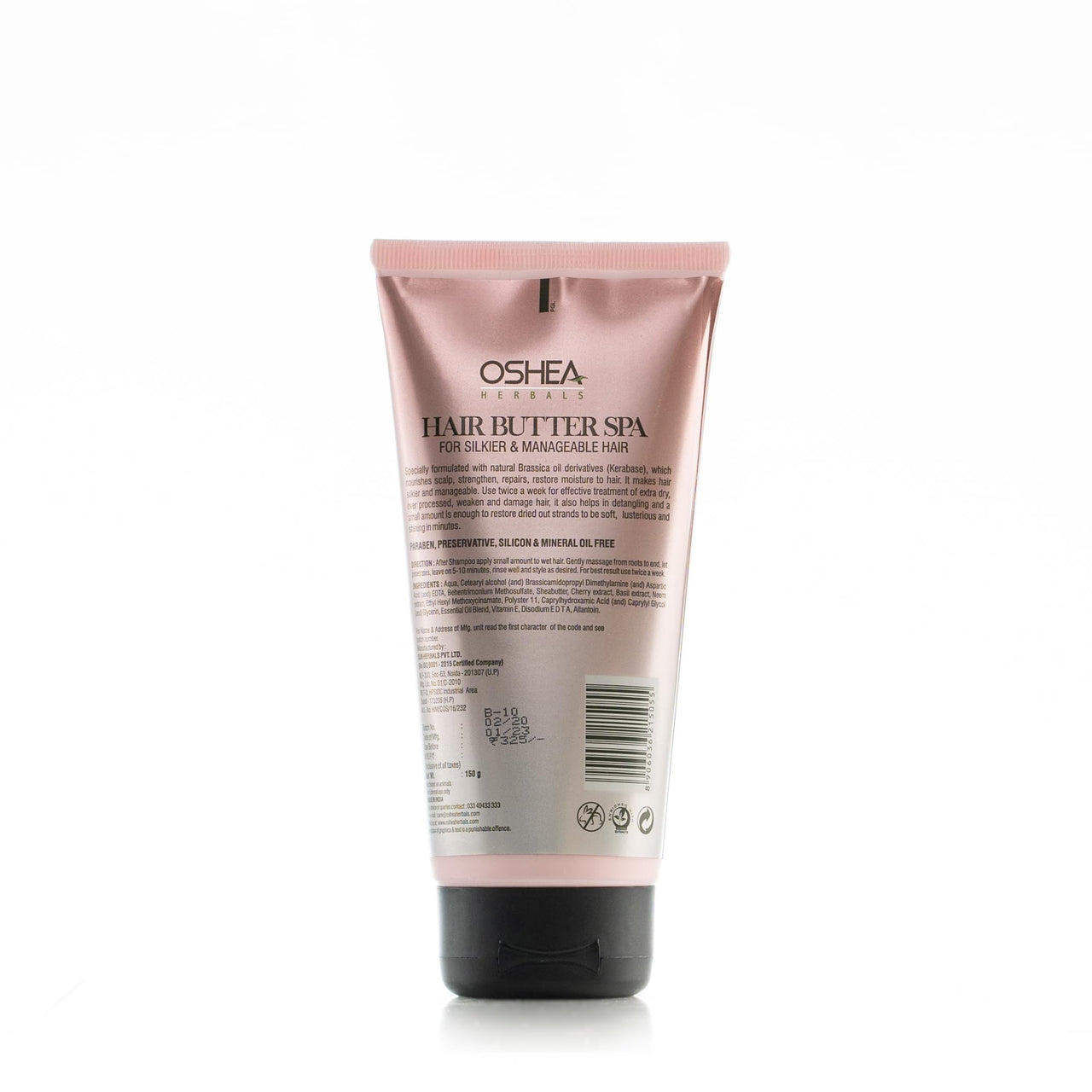 Oshea Herbals Hair Butter Spa Cream for All Hair Types | Deep Moisturizing with Silky Smooth Texture, Repairs Dull & Damaged Hair | Enriched with Cherry, Basil & Neem Extract 150 g