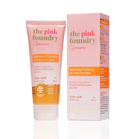 The Pink Foundry's Brightening & Exfoliating Vitamin C Face Wash suitable for all Skin Types | Daily Cleanser | Deeply Cleanses Skin, Reduces Tan, Dullness & Evens Out Skin Tone | 100ml