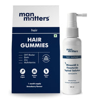 Man Matters Stage 3 Hair Fall Kit | Minoxidil with Finasteride 60ml with Biotin Hair Gummies 30N | Stimulates Hair Follicles, Nourishes Hair & Promotes Hair Growth