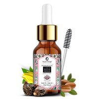 Passion Indulge Eye Lash Brow Serum for Eyebrow and Eyelashes with Castor, Argan, Ylang Ylang and Lavender Oil - 10ml | Growth of Eyebrow and Eyelashes | Maintain the Thickness, White, 50 g
