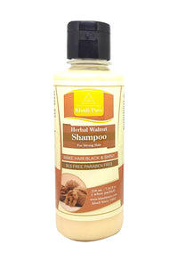 Khadi Pure Herbal Walnut Shampoo/Hair Cleanser Sls-Paraben Free, 210 ml,Beige,KPWALNUTSHX1(SLS)