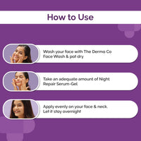 The Derma Co 1% Kojic + Arbutin Night Repair Face Serum-Gel | Reduces Dark Spots, Pigmentation & Blemishes | For Men & Women | 50 g