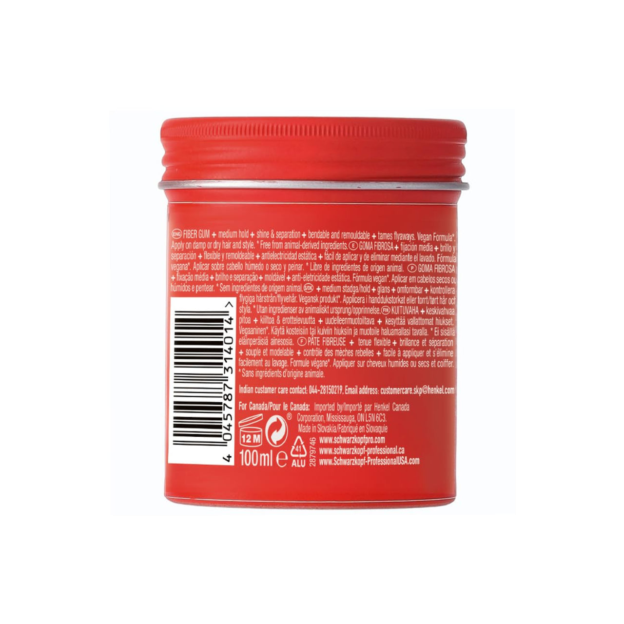 Schwarzkopf Professional Osis+ Thrill Elastic Clay Hair Styling Fibre Gum I Enhances Defination And Shine I Easy To Apply And Wash I Vegan | Tames Frizz And Fly Aways | 100 Ml