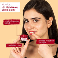 Bella Vita Organic NicoLips Lip Scrub & NicoBalm Lip Balm Combo For Dry, Chapped & Dark Lips Remover Treatment, 20 g, 4 g