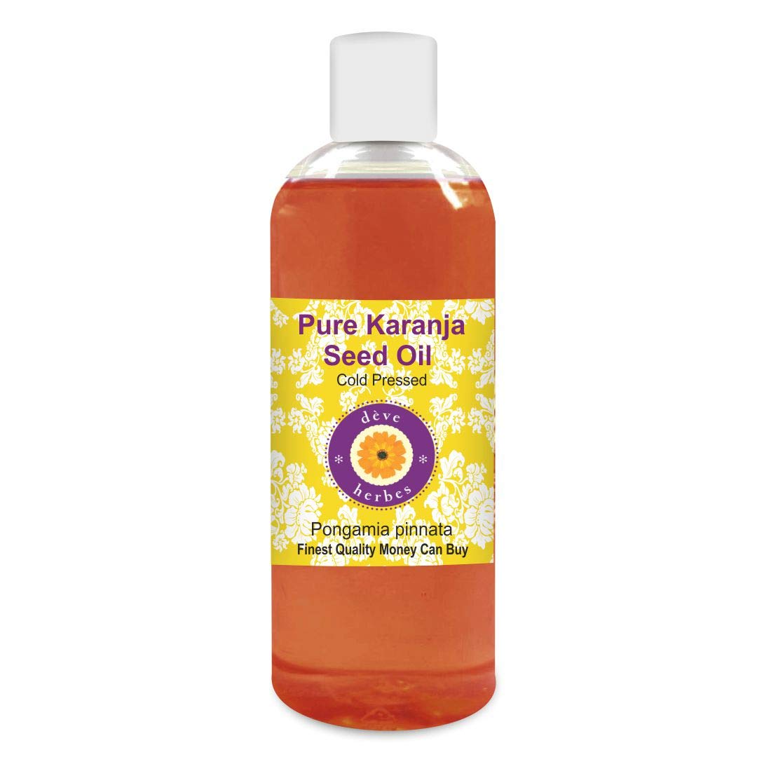 Deve Herbes Pure Karanja Seed Oil (Pongamia pinnata) Natural Therapeutic Grade Cold Pressed 200ml