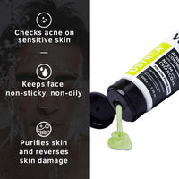 Ustraa Face Wash Acne Control - With Neem & Charcoal Face Wash - 200g - Oil Control, Prevents Acne, Especially for Oily Skin, No Sulphate, No Paraben, No Harmful Chemicals.