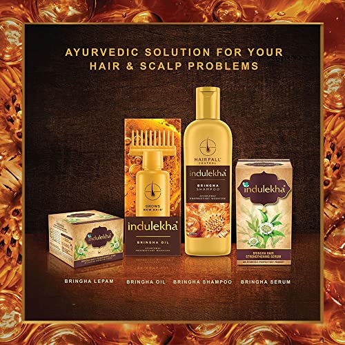 Indulekha Bringha Ayurvedic Shampoo 100 Ml, For Hair Fall Control, With Bringharaj Extracts, Amla, Shikakai - Paraben Free, For Men & Women.