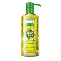 Bryan & Candy Shower Gel with Aloe Vera. Gentle, Moisturizing Body Wash for Soft, Supple Skin (Basil & Lime Shower Gel, 500ml)