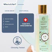 Little Rituals Coconut Baby Massage Oil for New Born - Certified Organic, Wood Cold-Pressed Baby Oil for Body, Skin & Hair, Prevents Diaper Rash, Pediatrician Approved, Mild, Gentle & Safe - 100 ML