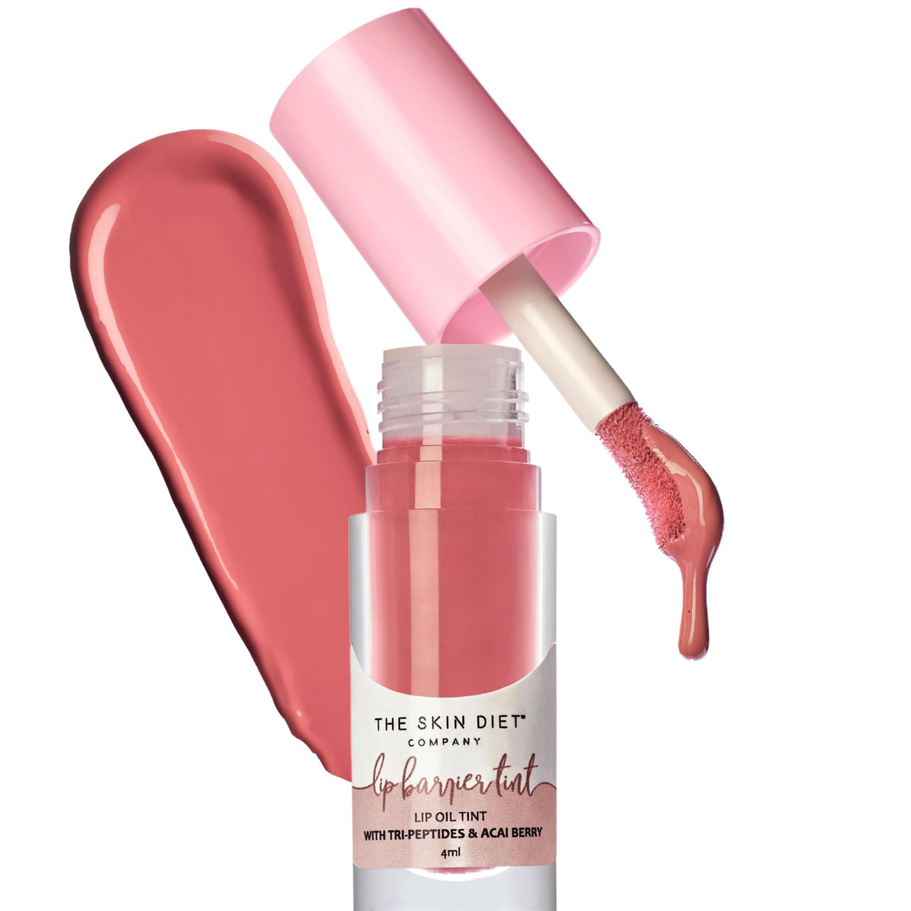 THE SKIN DIET COMPANY Lip Tint - Nude Pink| Hydrating Liquid Lipstick for Women | Lip treatment for Dry & Pigmented Lips (4ml)