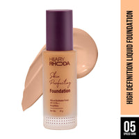 Hilary Rhoda Skin Perfecting Foundation | With SPF 15 | Super Matte Finish | Full Coverage | Oil-Control & Paraben-Free | 6 Shades | Conceals Fine Lines & Blemishes | 30g (Spiced Sand| Shade 05)