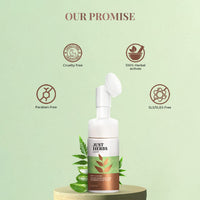 Just Herbs Neem and Aloe Vera Plant Salicylic Acid Foaming Face Wash for Men & Women 100 ml