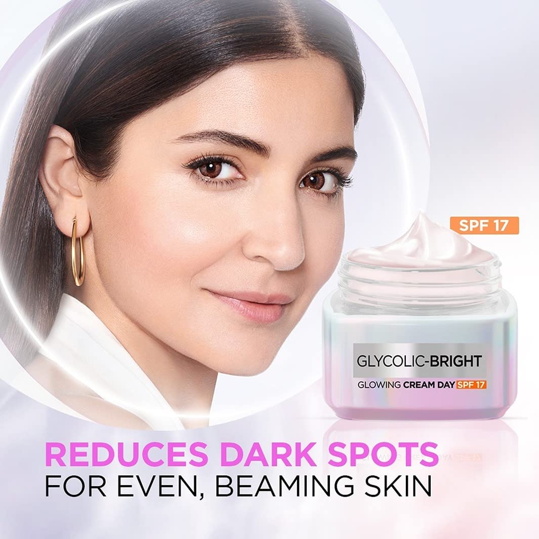 L'OREAL PARIS Glycolic Bright Day Cream With Spf 17 & Brightening Serum