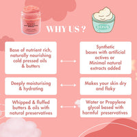 Lavenza Butter Whipped Body Scrub |Natural AHA, NO SILICONES & SULPHATES, Freshly made with Cold pressed Oils & Shea Butter| De-Tans naturally, Deeply Moisturizes, Gently Exfoliates with Camelia Oil | No harsh Chemicals, Safe for Kids, Men & Women, 200 Gm