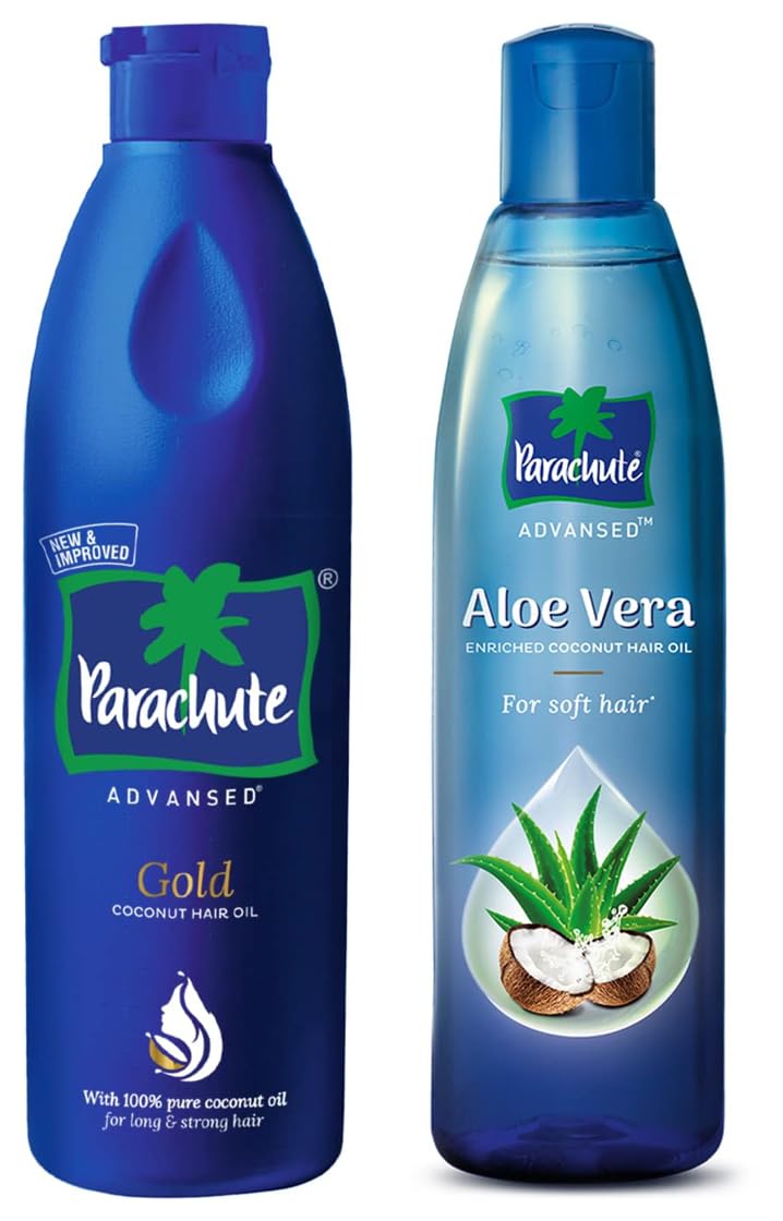 Parachute Advansed Aloe Vera Enriched Coconut Hair Oil & Parachute Advansed Gold Coconut Hair Oil