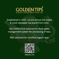 Golden Tips 100% Pure Indian Earl Grey Bergamot Flavoured Green Tea Bags Box (50gm- 25 Tea bags)