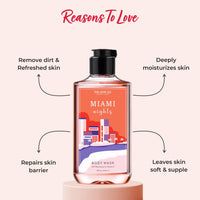 THE LOVE CO. Luxury Body Wash Shower Gel | Refreshing & Hydrating Formula | Unisex Bath & Body Wash for Men & Women | Vegan & Paraben Free | Vegan & Cruelty-Free (Miami Nights)
