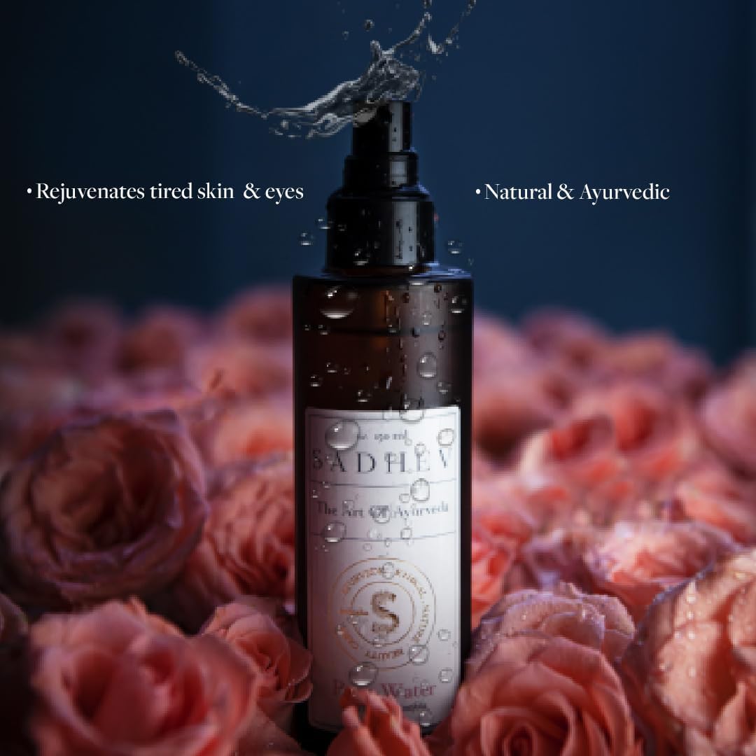 Sadhev Ayurvedic Rose water with Extract of Rose Centifolia - 150ml (Pack of 1)_GWP