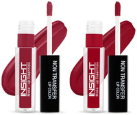 INSIGHT Non Transfer Matte Lip Color, 4Ml (12 Red Room) & Matte Lip Color, 4Ml (21 Romance)