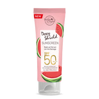Body Cupid Dewy Shield Sunscreen SPF 50 PA++++ | UVA & UVB Protection | Fruity Fresh | with Watermelon & Ceramide | No White Cast, Non-Sticky, Water-Resistant & Quick Absorbing | All Skin Types | 50ml