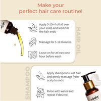Vedix Ayurvedic Hair Care Combo Pack, Customized Anti Hair Fall Shampoo and Hair Oil for Normal/Oily Hair with Dry Scalp & Straight Hair - 200 ml