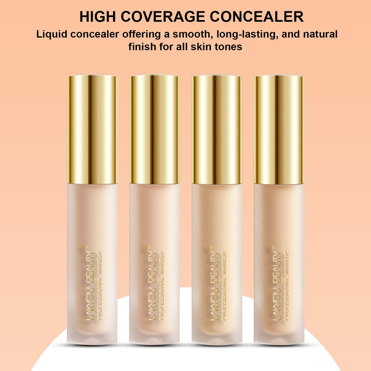 Lakyou Beauty High Coverage Liquid Concealers | Lightweight | Full Coverage | Smooth Finish | Long Lasting | Shade-04(Natural Nude) | 5.5ml