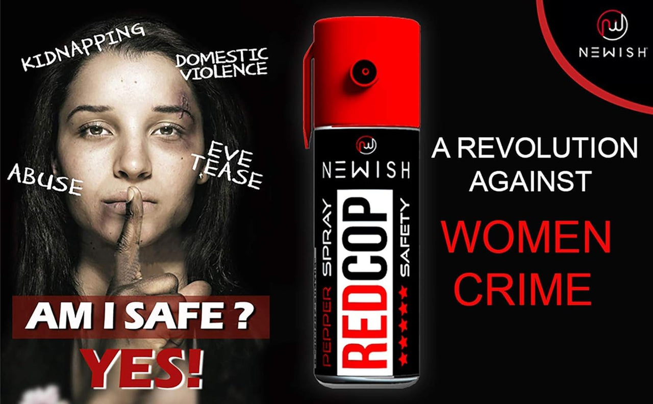 Newish Strong Red Chilli Pepper Spray for self Defence Small Pocket Size - Reliable and Effective Self-Defense (50 x 2 Time Spray) Pack of -2